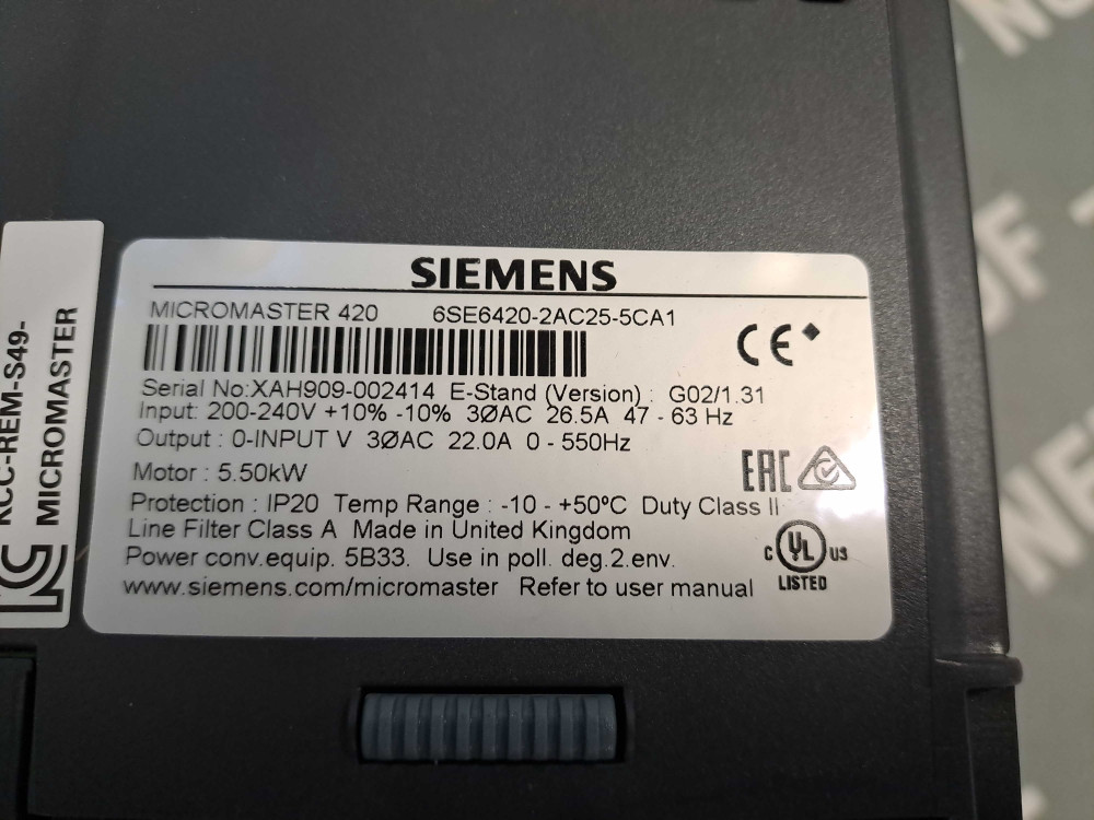 SIEMENS 6SE6420-2AC25-5CA1