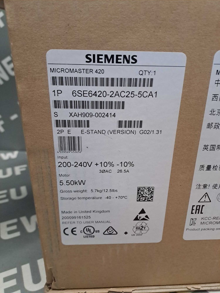 SIEMENS 6SE6420-2AC25-5CA1