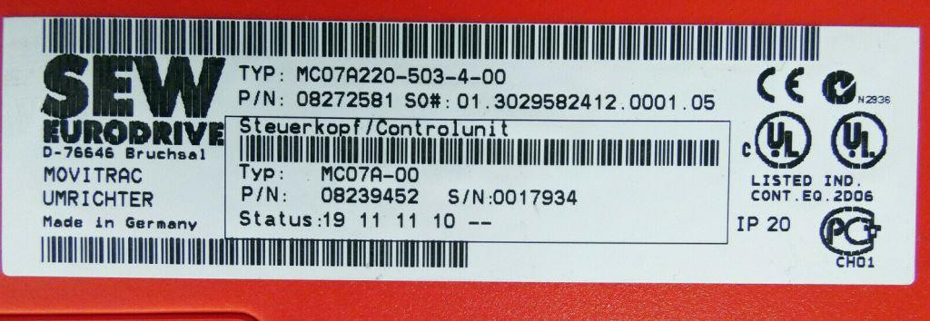 SEW-EURODRIVE MC07A220-503-4-00