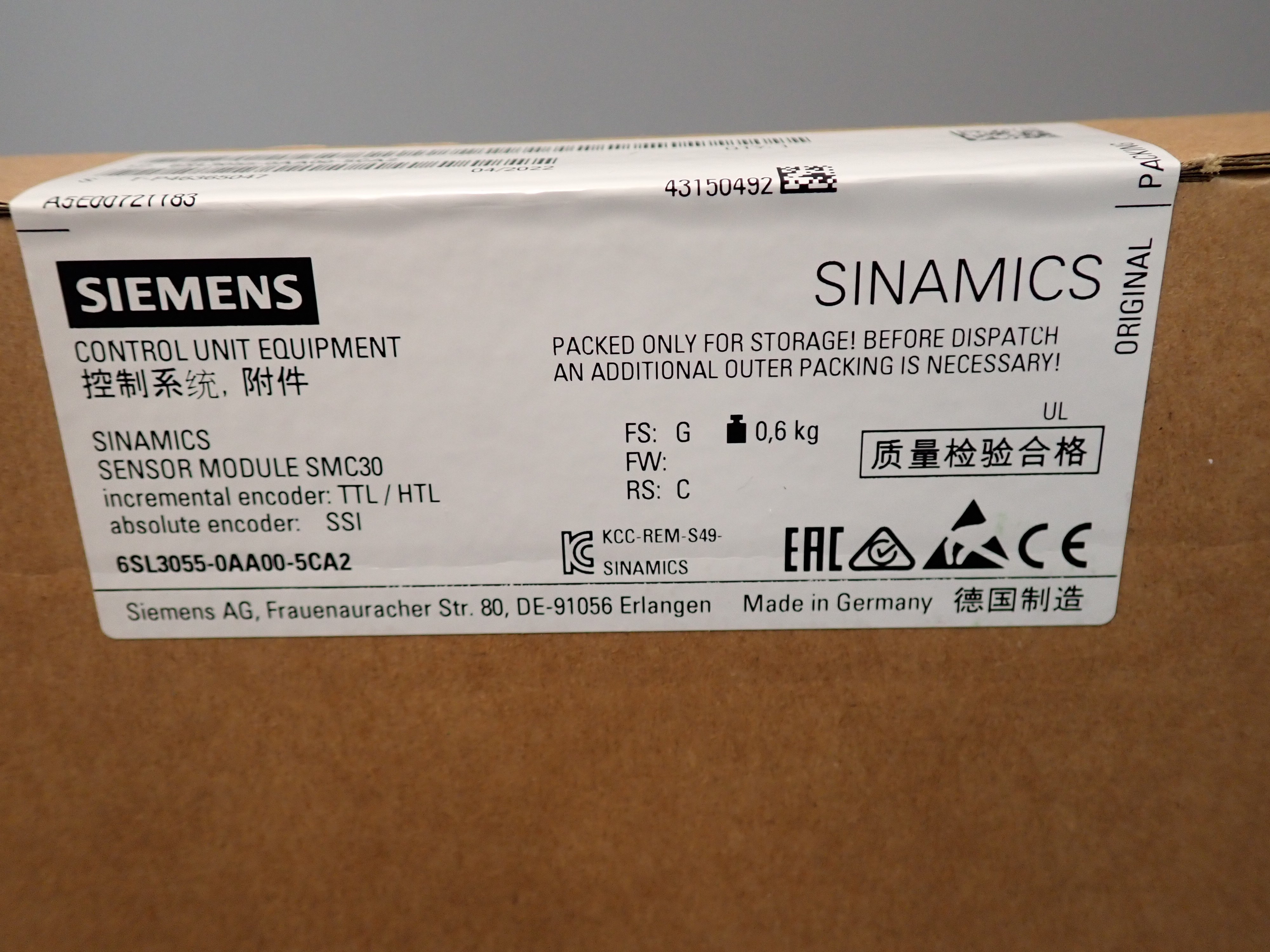 SIEMENS  6SL3055-0AA00-5CA2