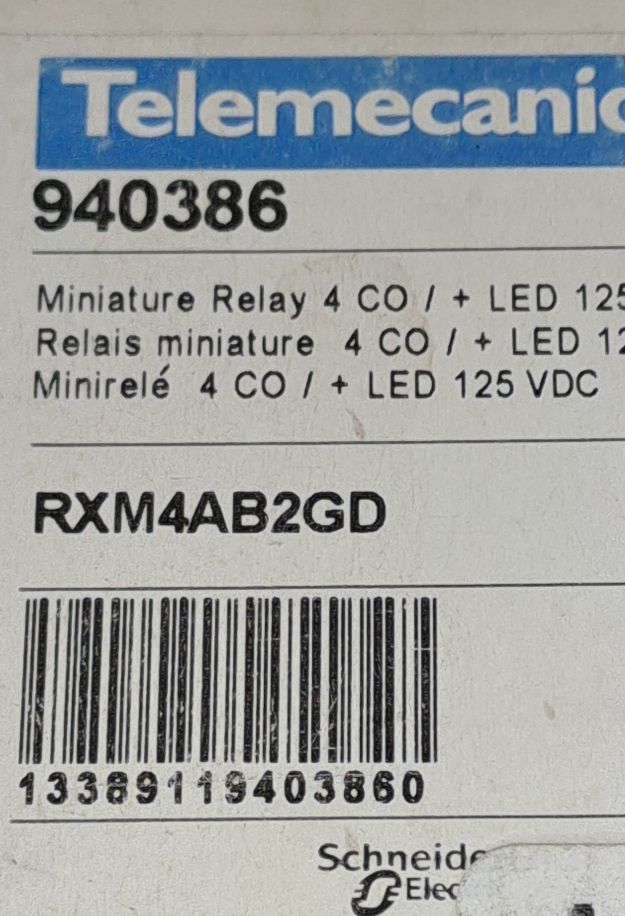 TÉLÉMÉCANIQUE  RXM4B2GD