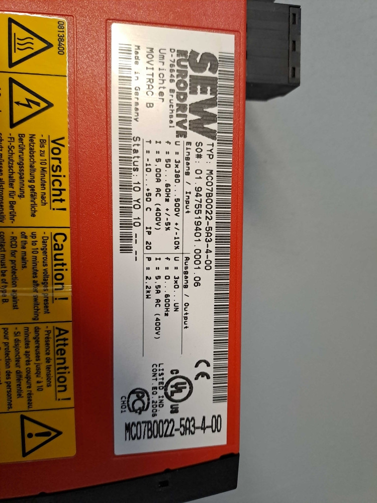 SEW EURODRIVE  MC07B00225A3400