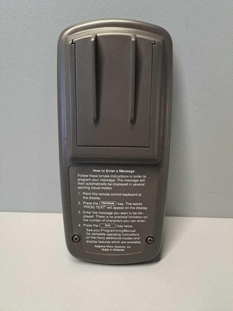 ADAPTIVE MICRO SYSTEMS REMOTE CONTROL ALPHA 