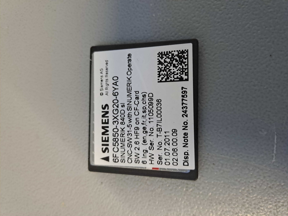 SIEMENS  6FC5850-3XG20-6YA0