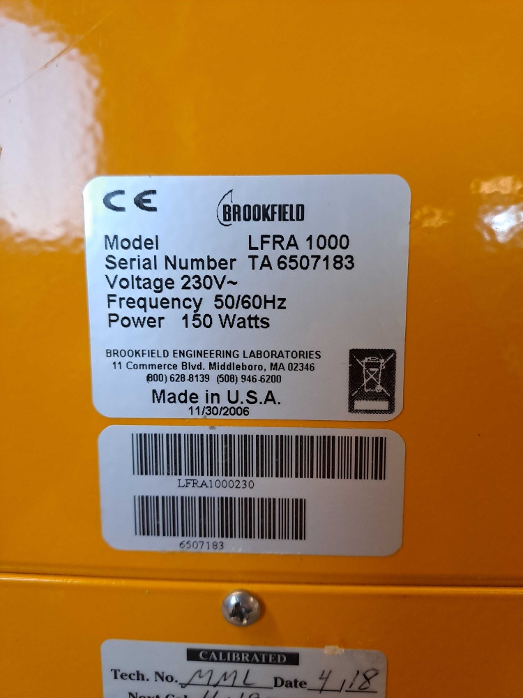 BROOKFIELD LFRA 1000