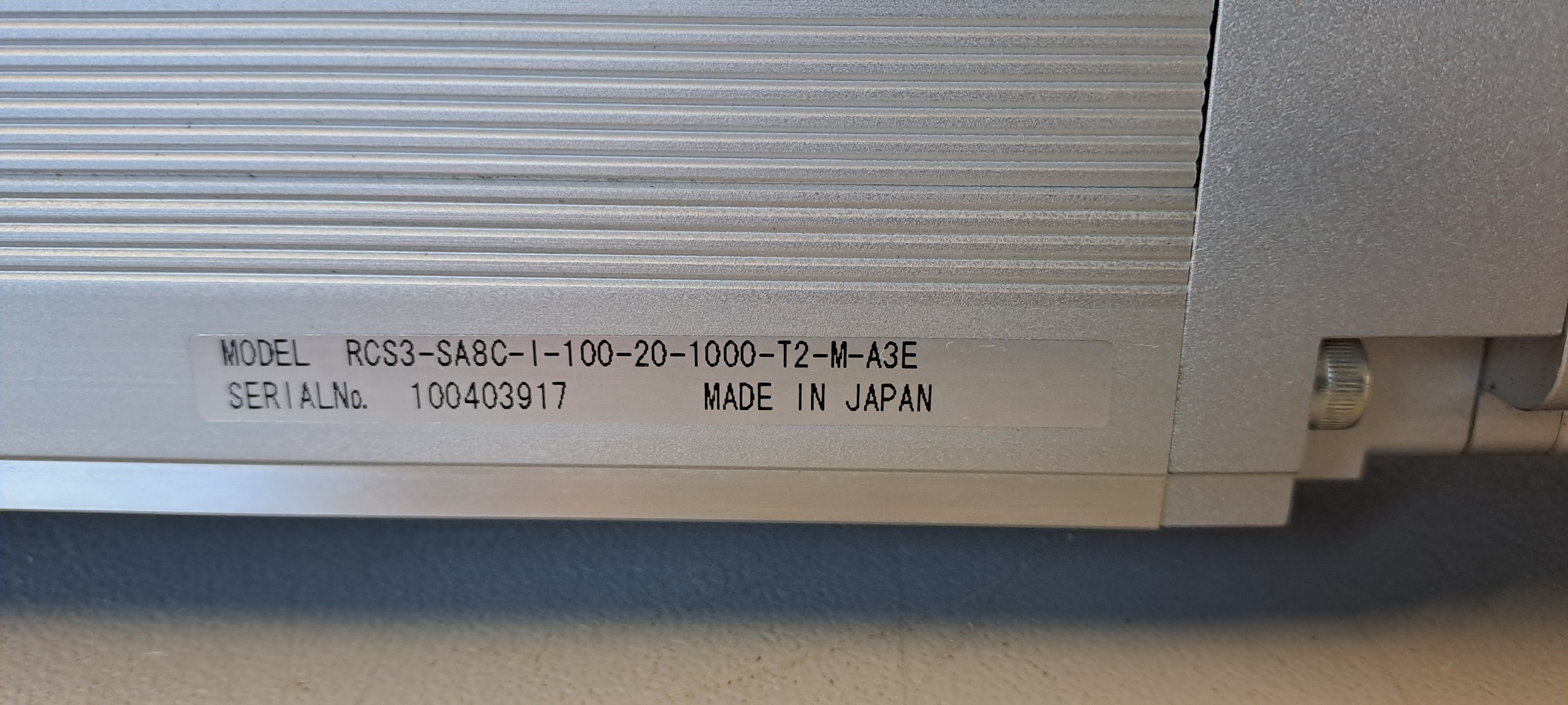 IAI CORPORATION  RCS3-SA8C-I-100-20-1000-T2-M-A3E 