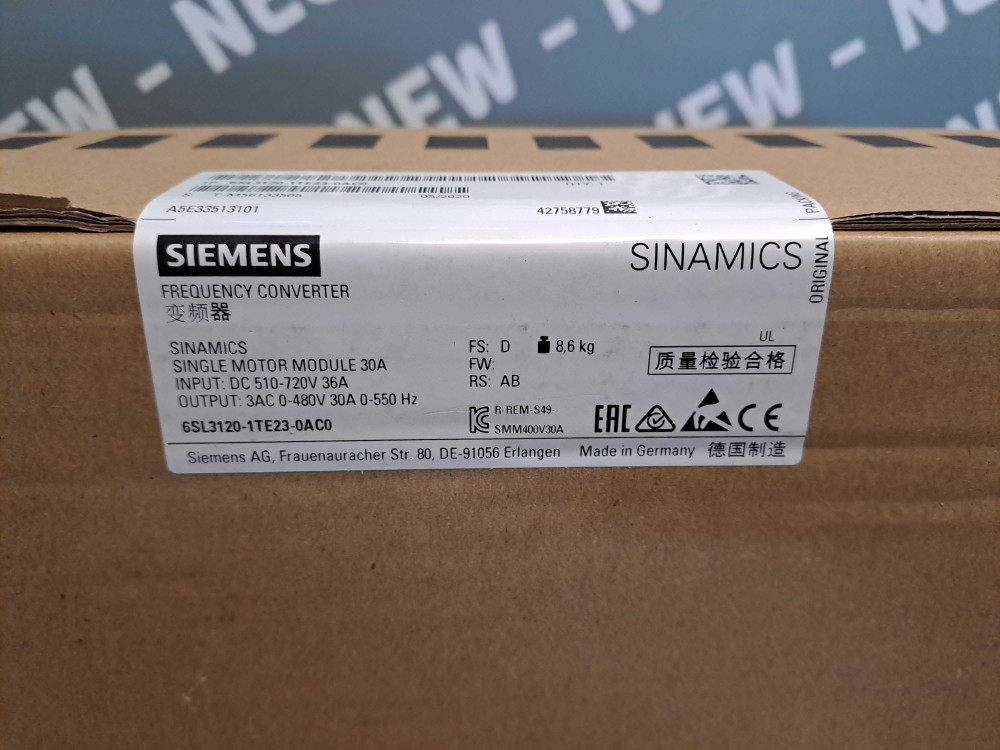 SIEMENS 6SL31201TE230AC0