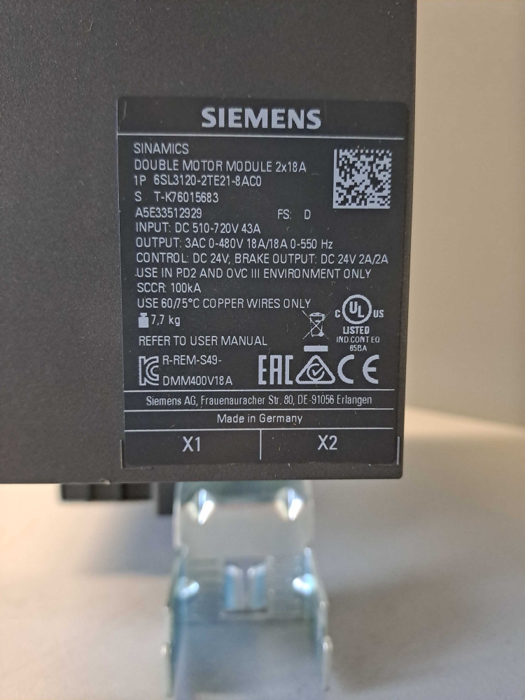 SIEMENS  6SL31202TE218AC0