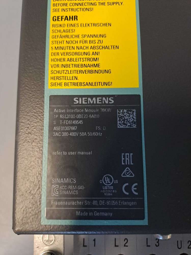 SIEMENS 6SL31000BE236AB0