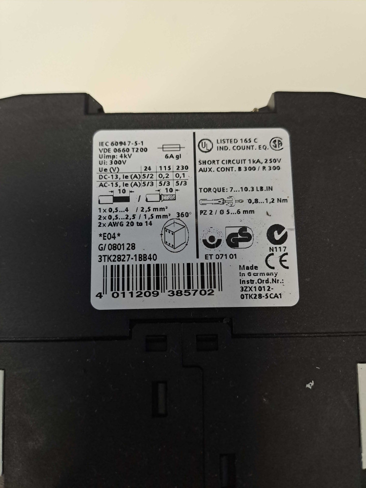 SIEMENS  3TK2827-1BB40