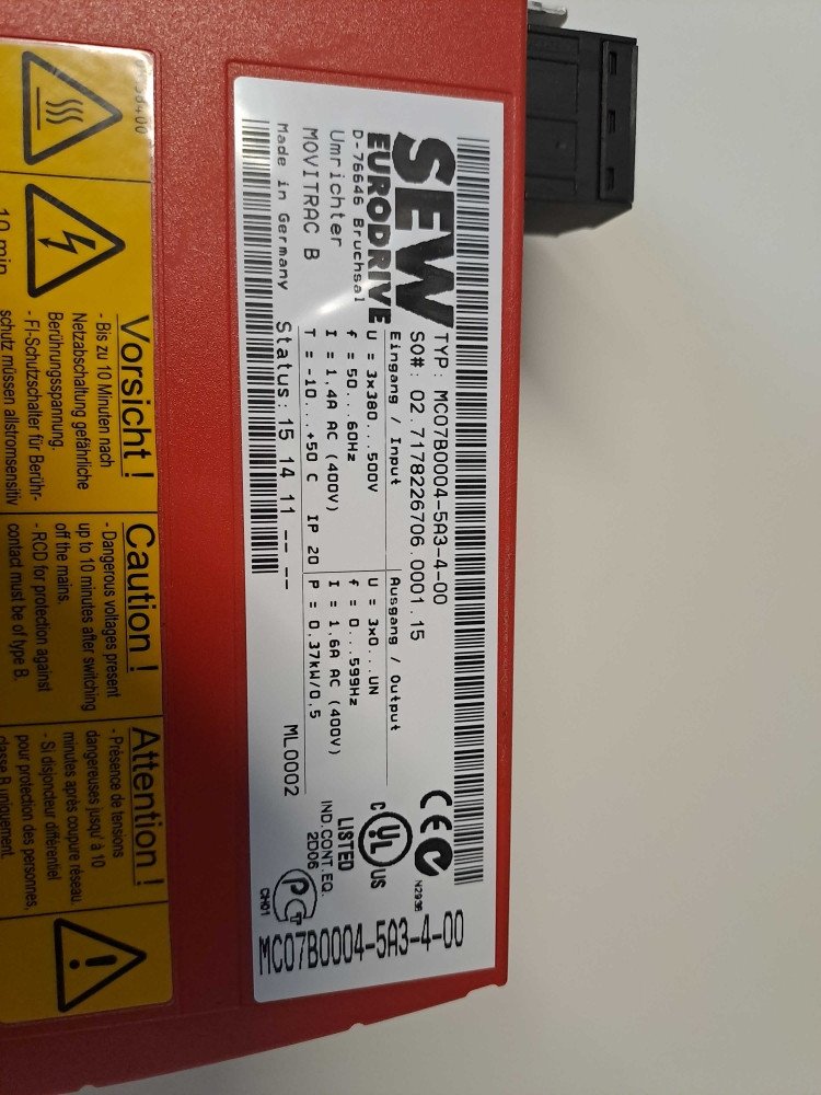 SEW EURODRIVE  MC07B00045A3400