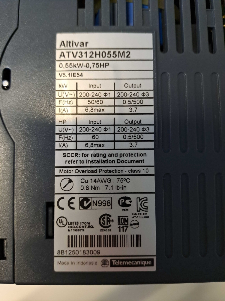 SCHNEIDER  ATV312H055M2