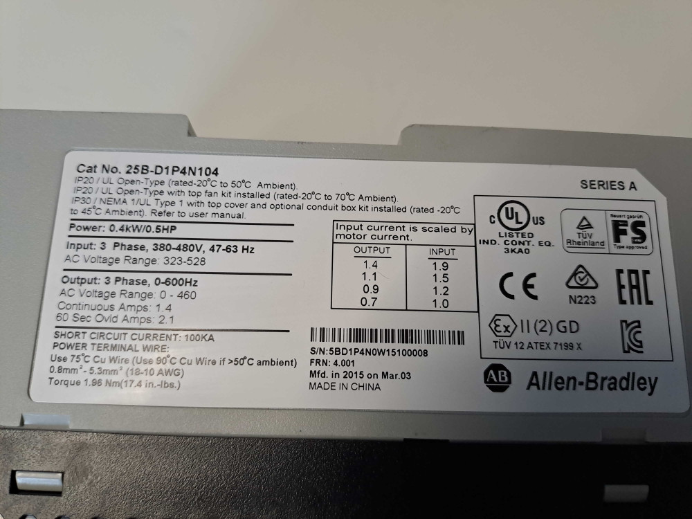 ALLEN-BRADLEY  25BD1P4N104
