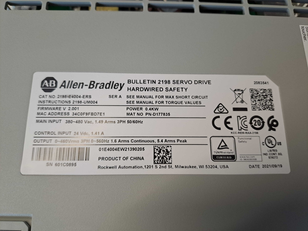 ALLEN-BRADLEY  2198E4004ERS