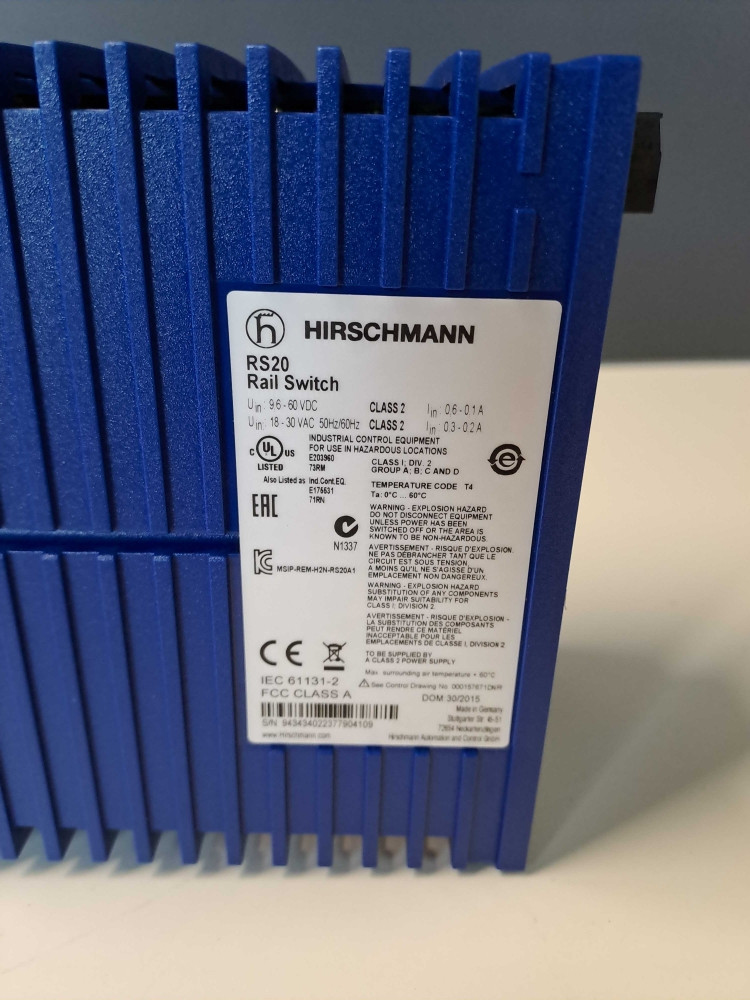HIRSCHMANN  RS20-0800T1T1SDAPHH09.0.00