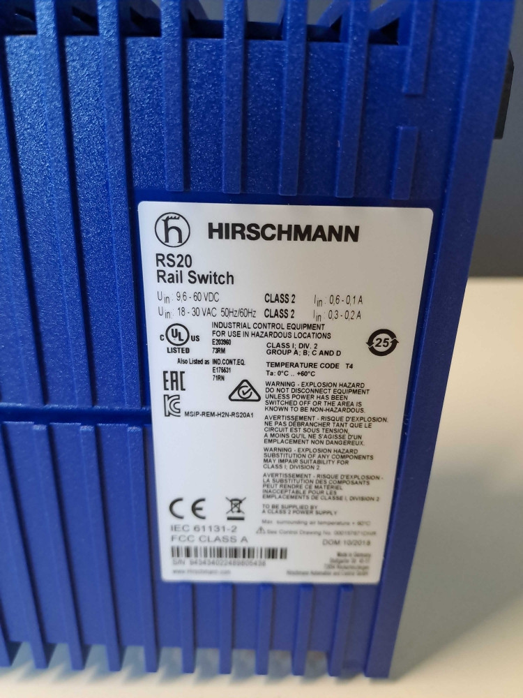 HIRSCHMANN  RS20-0800T1T1SDAPHH09.0.13