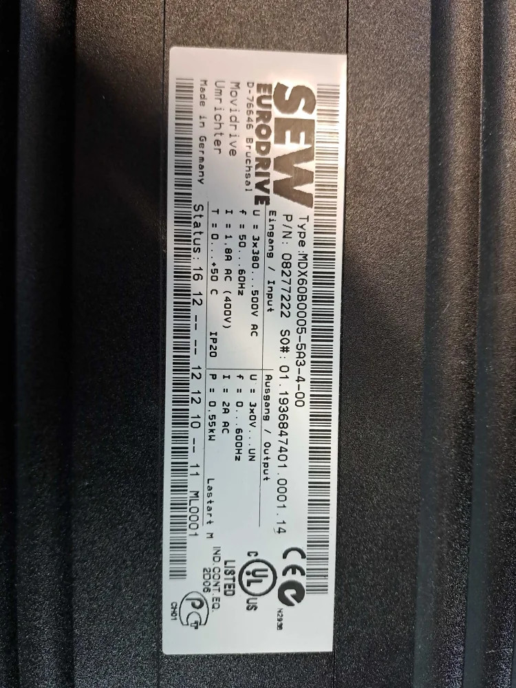 SEW EURODRIVE  MDX60B00055A3400