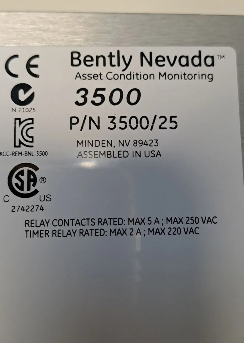 BENTLY NEVADA 3500/25