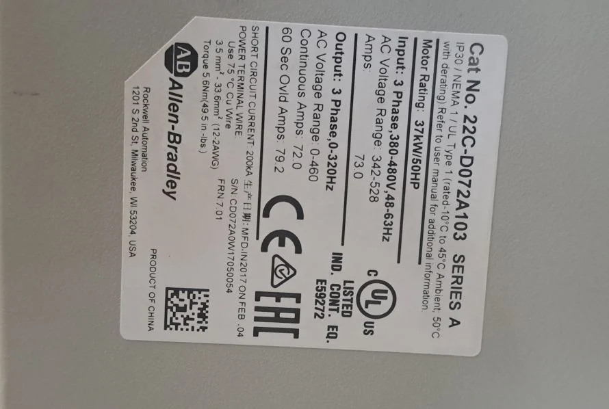 ALLEN BRADLEY  22C-D072A103