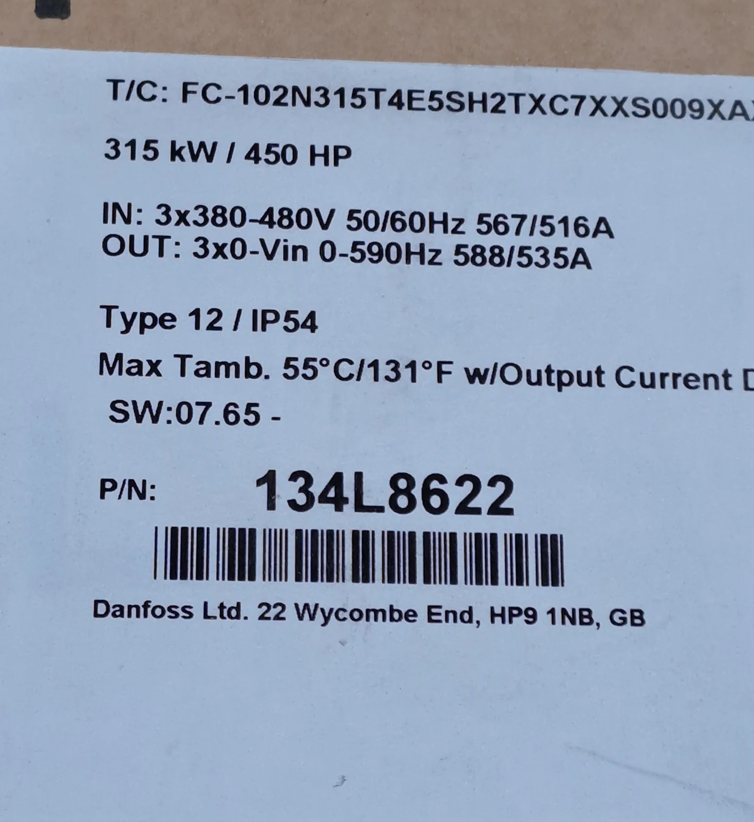 DANFOSS  134L8622