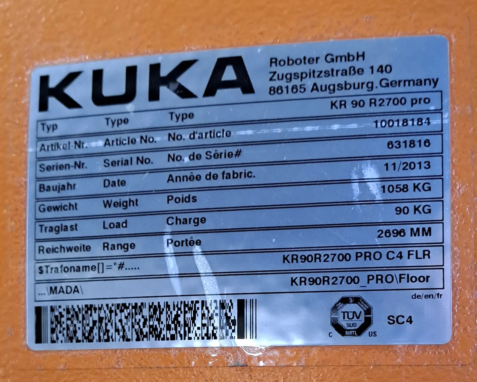KUKA KR90 R2700 PRO