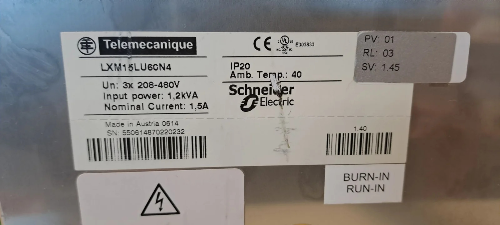 TÉLÉMÉCANIQUE  LXM15LU60N4