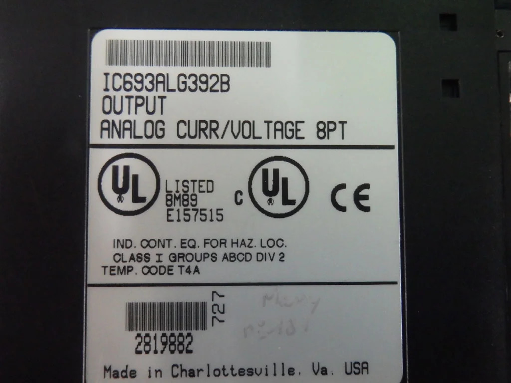 GE FANUC  IC693ALG392