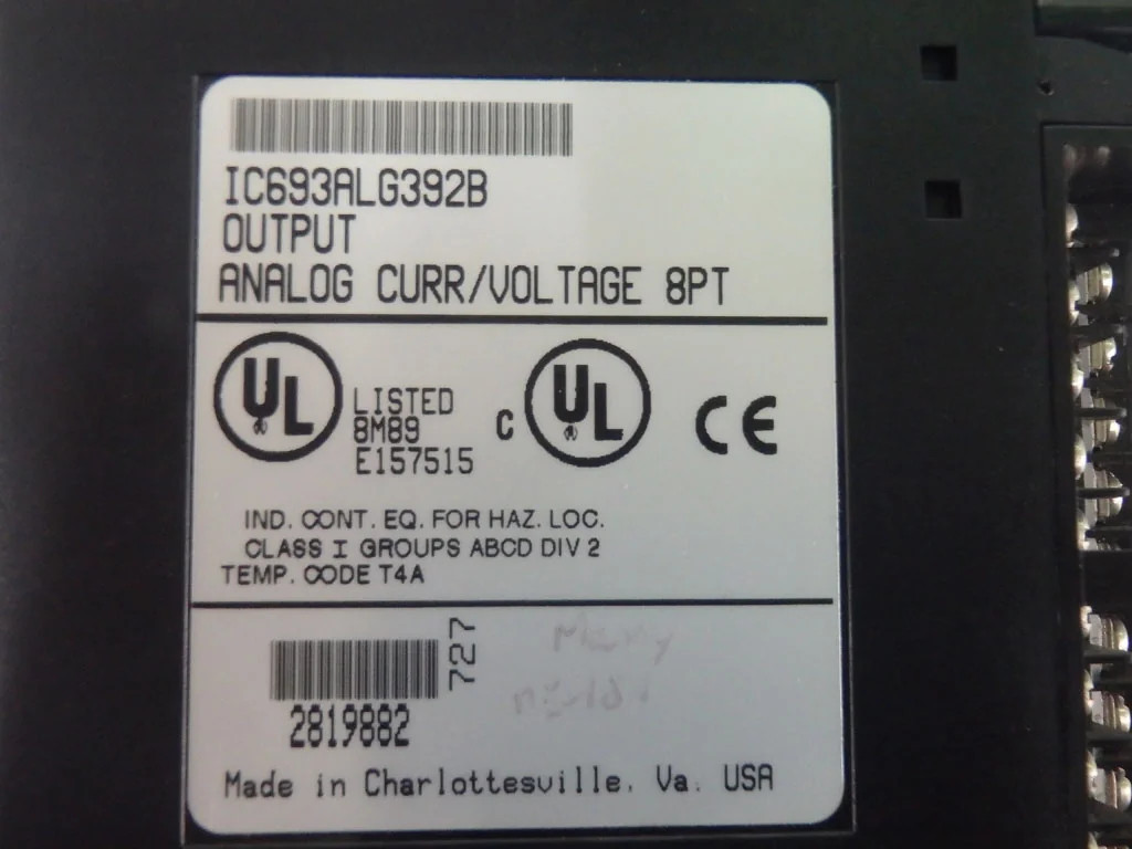 GE FANUC  IC693ALG392