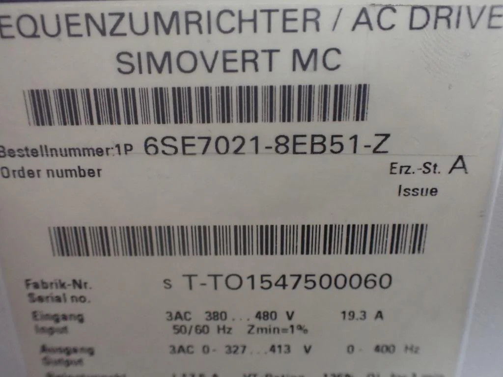 SIEMENS 6SE7021-8EB51