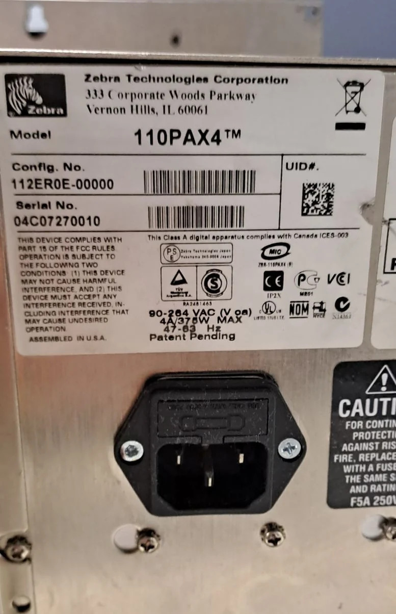 ZEBRA TECHNOLOGIES 110PAX4