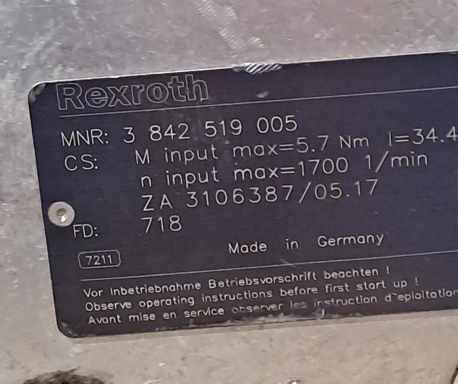 REXROTH  3842999721 + 3842519005 + 3842547996