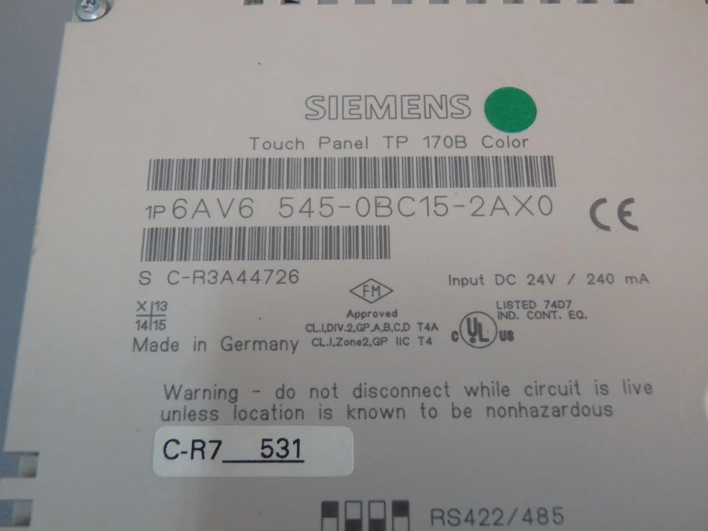 SIEMENS 6AV6545-0BC15-2AX0