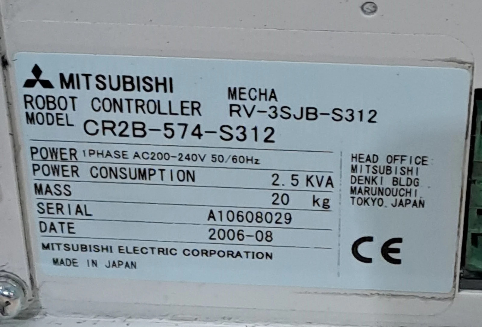 MITSUBISHI  RV-3SJB-S312