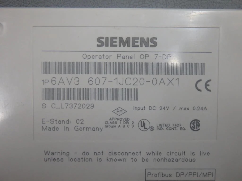 SIEMENS 6AV3607-1JC20-0AX1