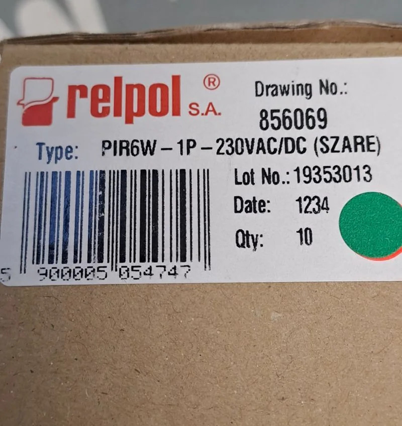 RELPOL PI6W-1P-230VAC/DC
