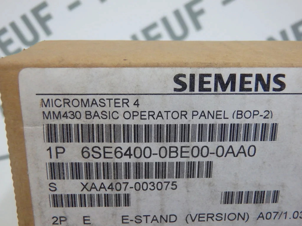 SIEMENS 6SE6400-0BE00-0AA0