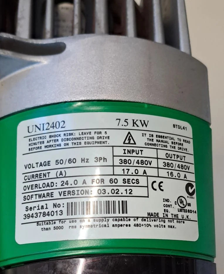 CONTROL TECHNIQUE  UNI 2402