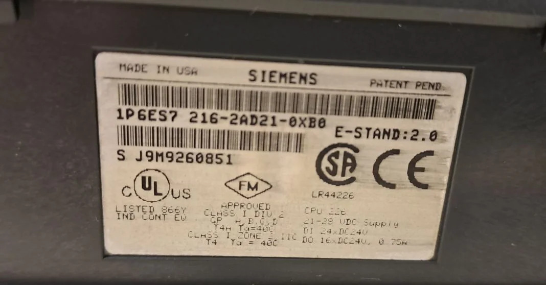 SIEMENS 6ES7216-2AD21-0XB0