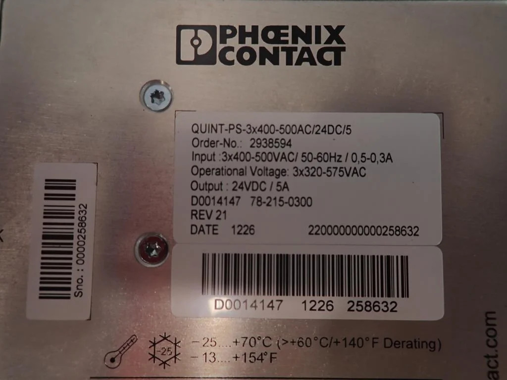 PHOENIX CONTACT  QUINT-PS-3X400-500AC/24DC/5