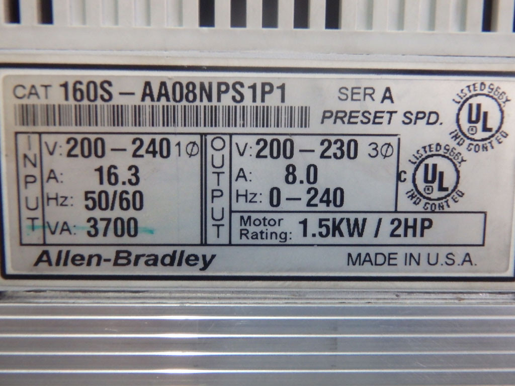ALLEN-BRADLEY 160S-AA08NPS1P1