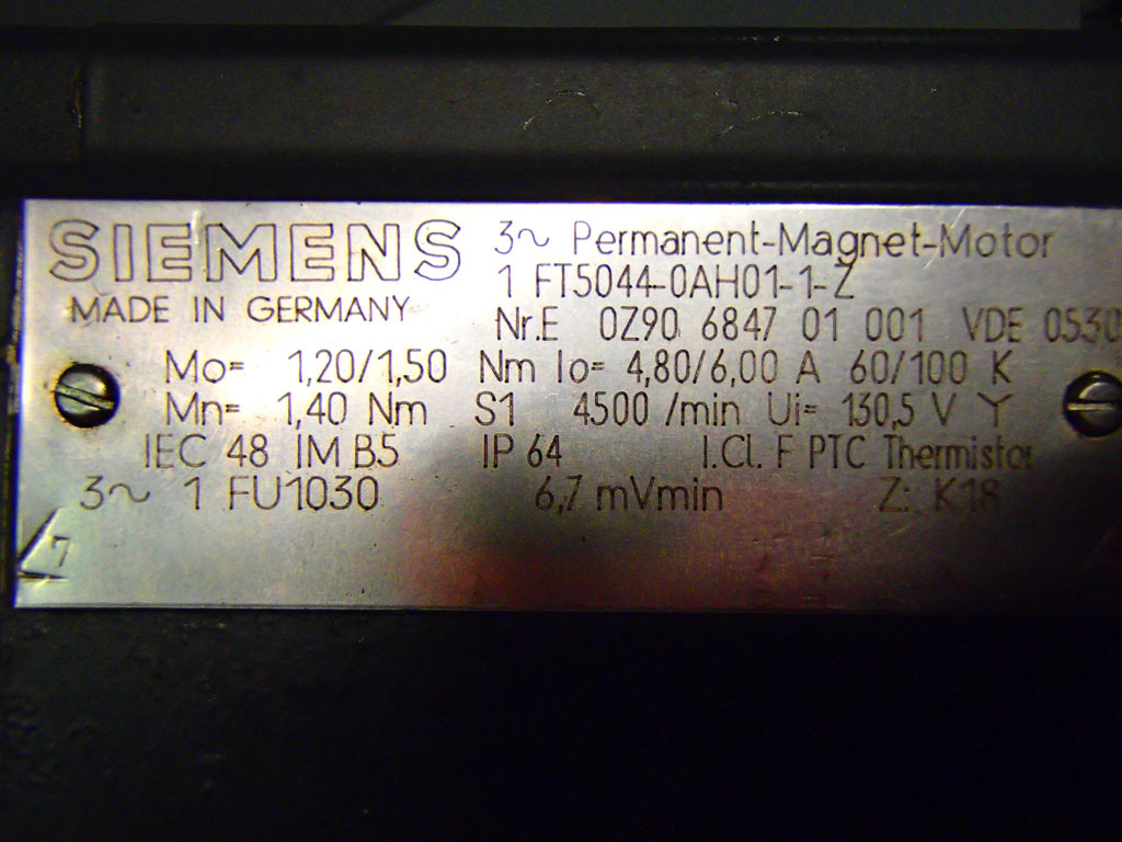 SIEMENS 1FT5044-0AH01-1-Z