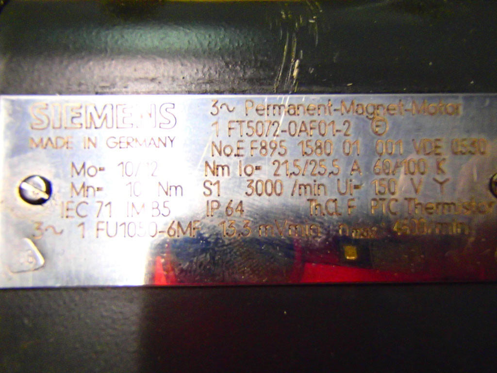 SIEMENS 1FT5072-0AF01-2