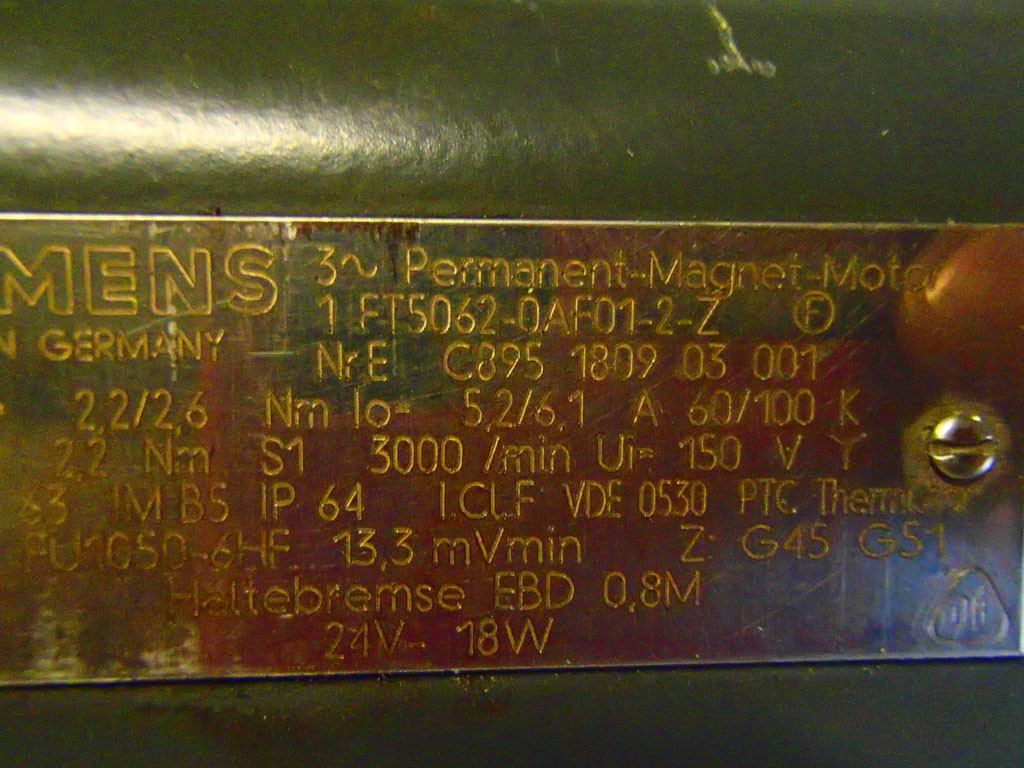 SIEMENS 1FT5062-0AF01-2-Z
