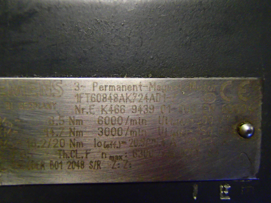 SIEMENS 1FT6084-8AK72-4AD1-Z