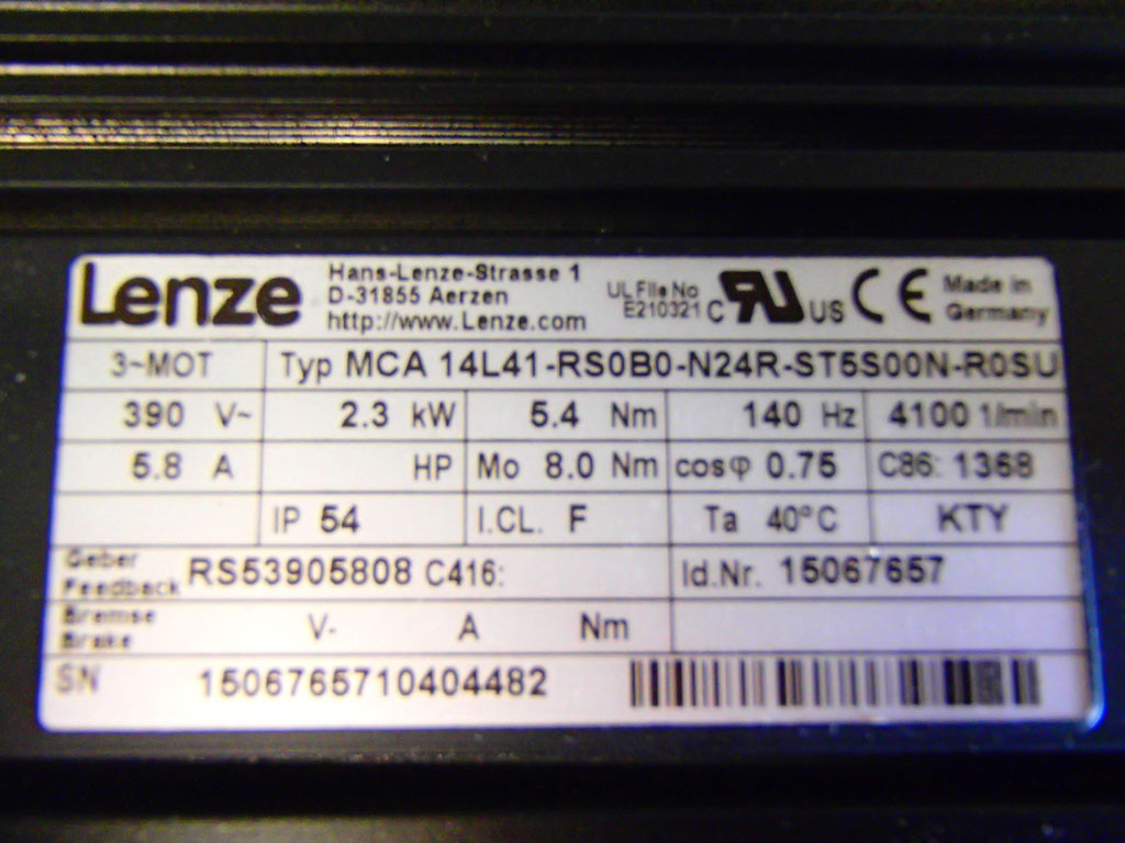 LENZE MCA14L41-RS0B0-N24R-ST5S00N-R0SU