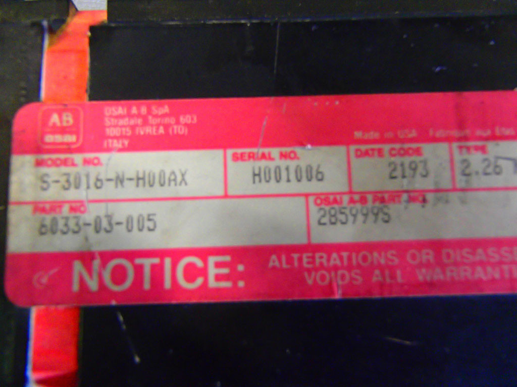 ALLEN-BRADLEY S-3016-N-H00AX