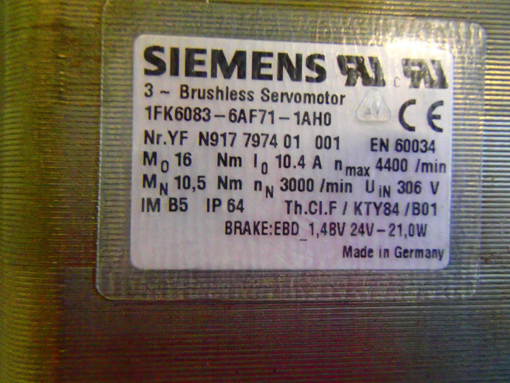 SIEMENS 1FK6083-6AF71-1AH0