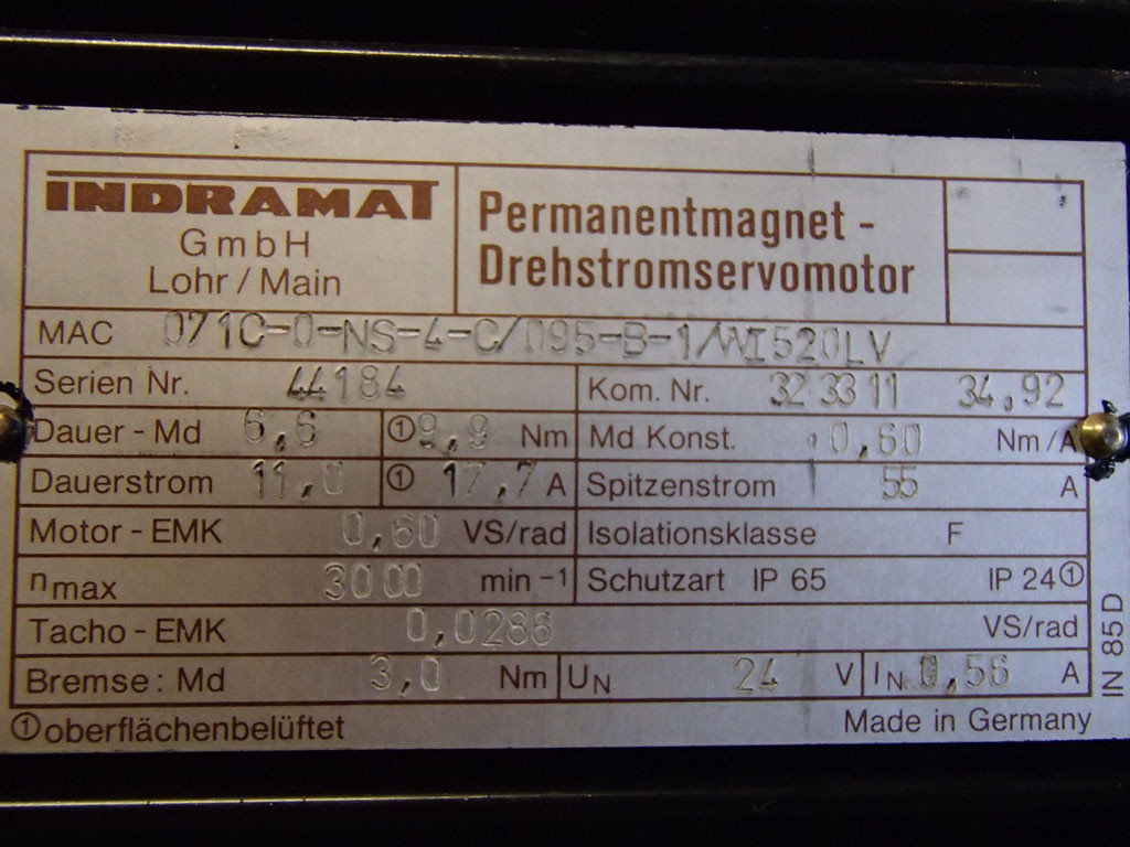 INDRAMAT MAC071C-0-NS-4-C/095-B-1/WI520LV