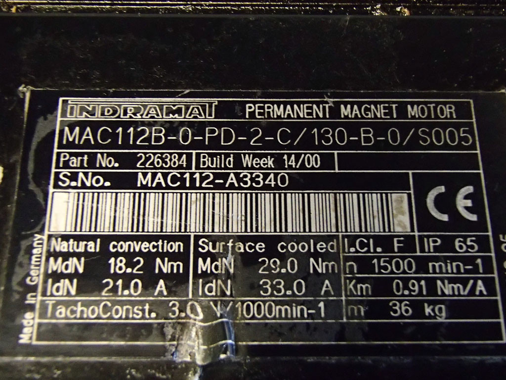INDRAMAT MAC112B-0-PD-2-C/130-B-0/S005