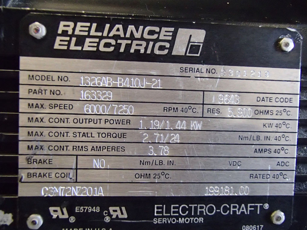 RELIANCE ELECTRIC 1326AB-B410J-21